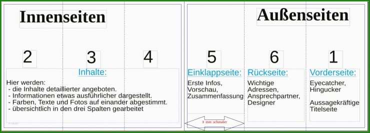 6 Seiten Flyer Vorlage Word