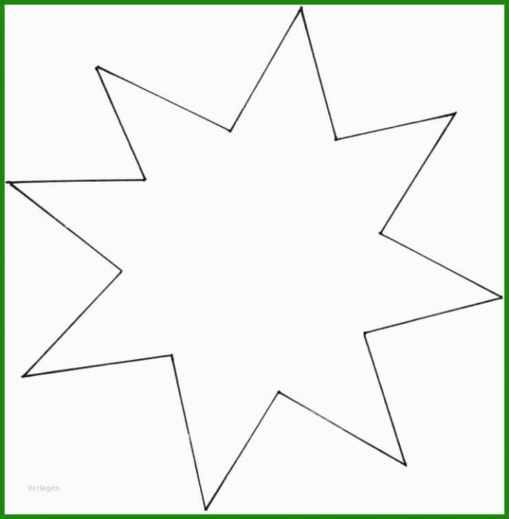 6 Zackiger Stern Vorlage