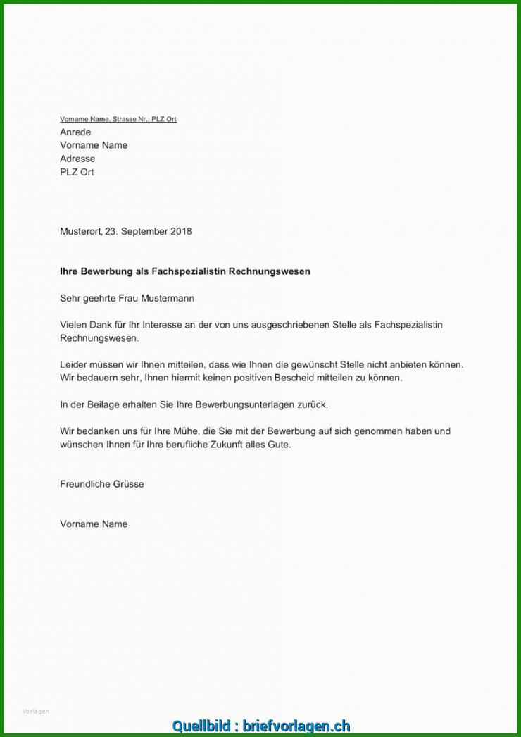 Absage Arbeitsvertrag Muster 2 Absage Arbeitsvertrag Muster