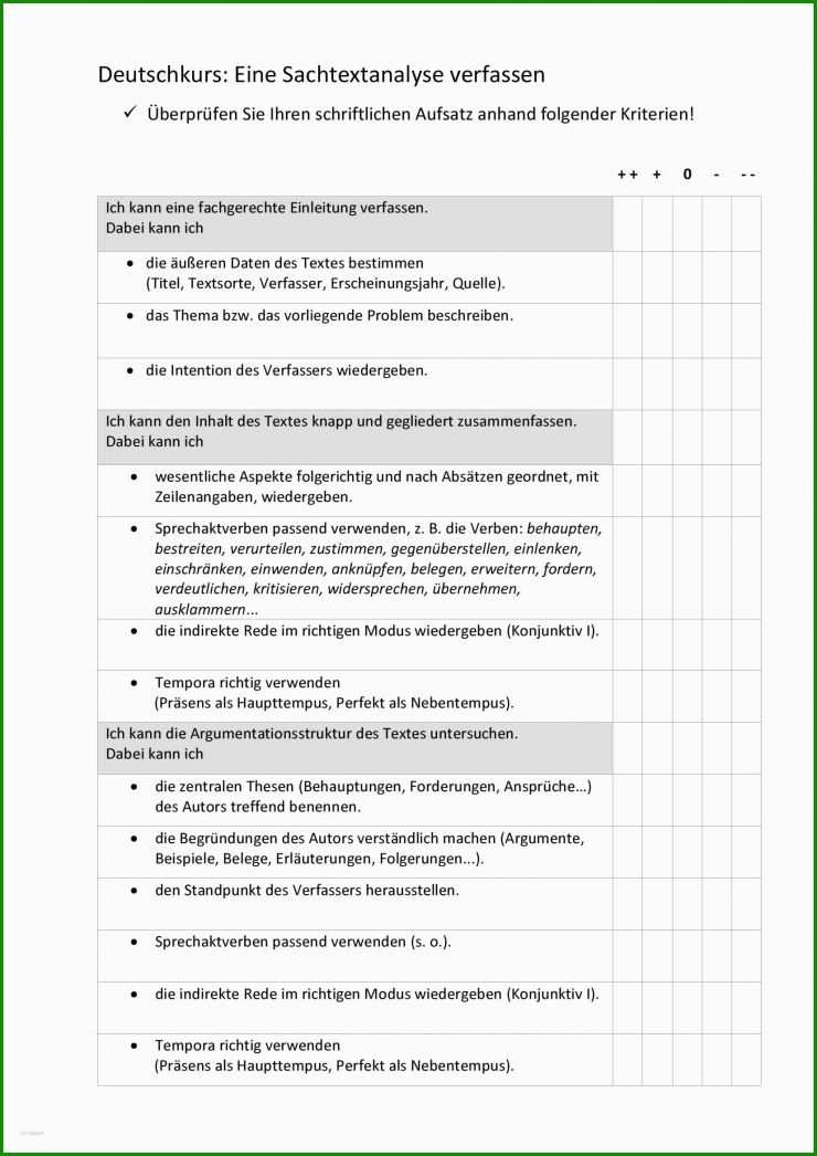 Analyse Sachtext Muster