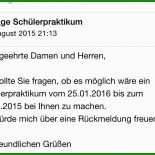 Anfrage Praktikum Muster