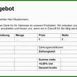 Angebot Erstellen Vorlage Kostenlos