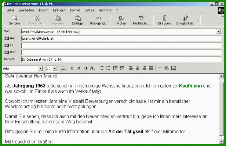 Angebot Schriftlich Nachfassen Vorlage