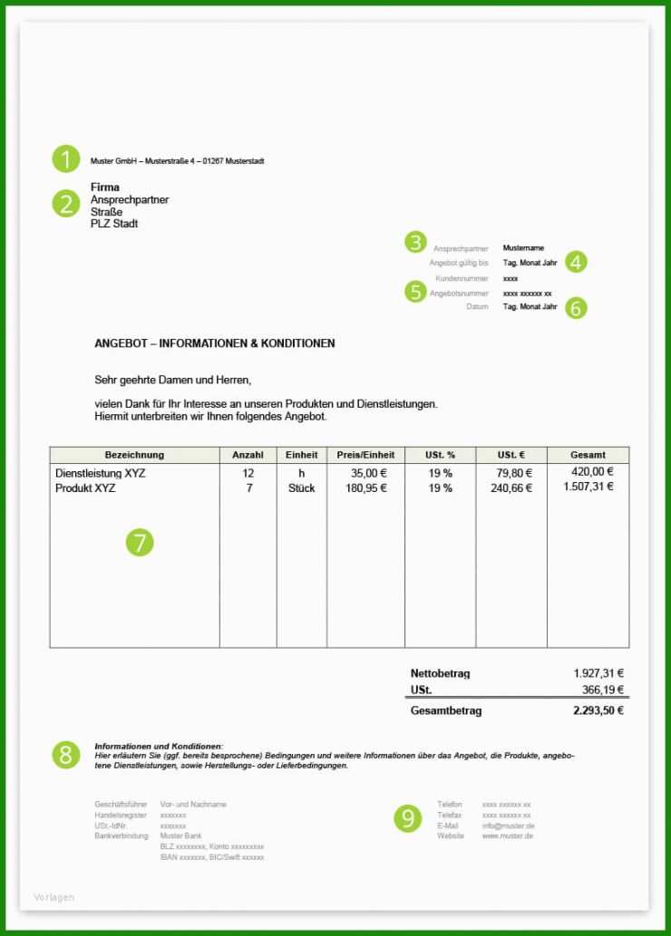 Angebot softwareentwicklung Vorlage