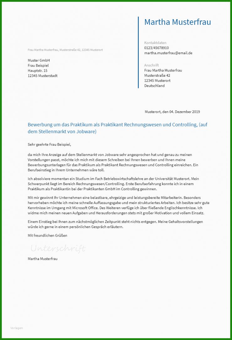 Anschreiben Muster Praktikum 5 Anschreiben Muster Praktikum