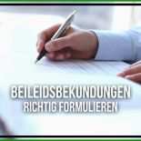 Anteilnahme Kondolenzschreiben