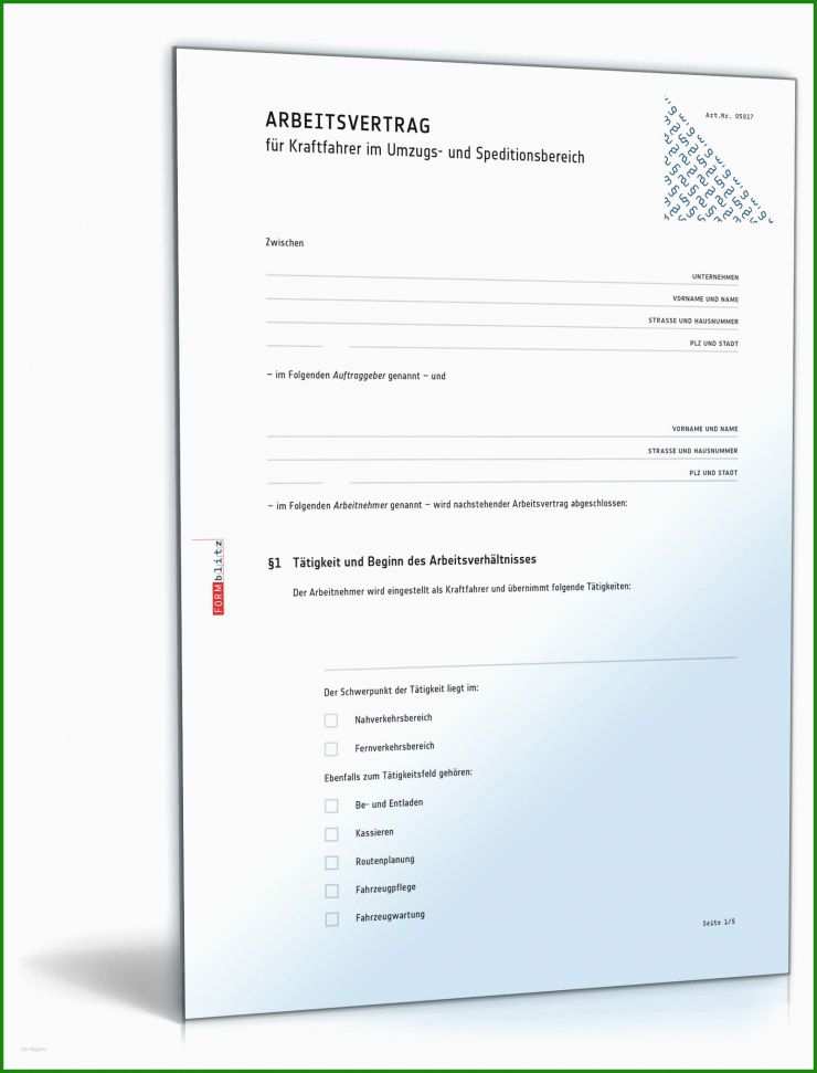 Arbeitsvertrag 2012 Muster