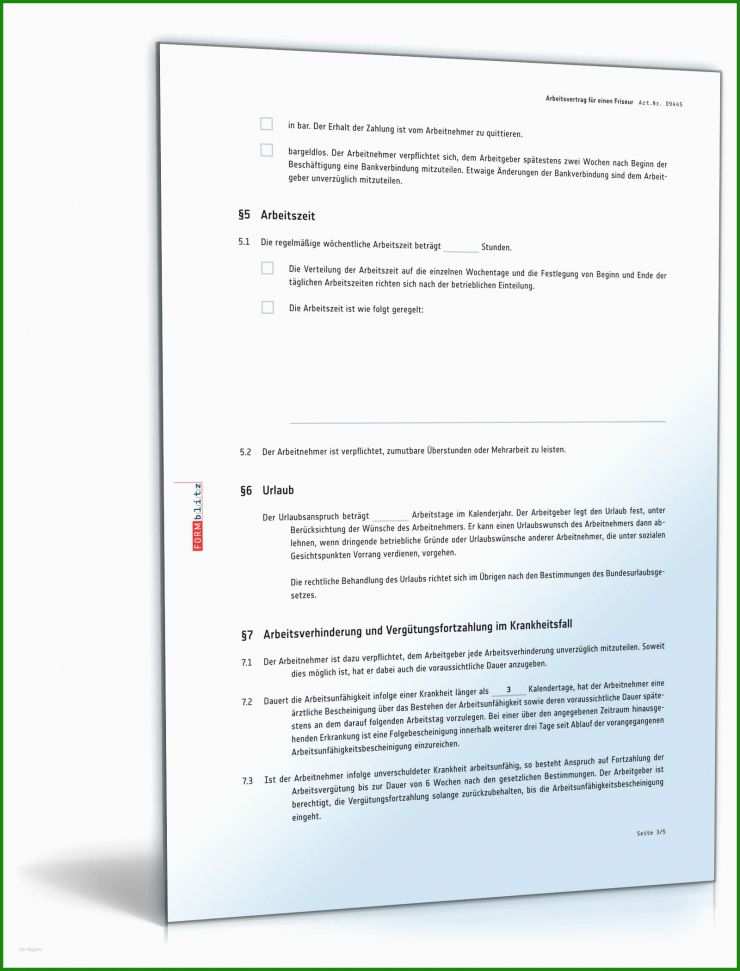 Arbeitsvertrag 6 Monate Befristet Muster