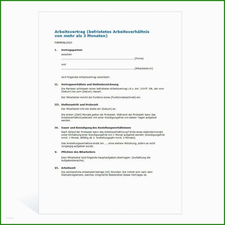 Arbeitsvertrag Auflösen Vorlage