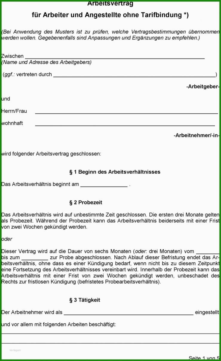 Arbeitsvertrag Bereitschaftsdienst Muster