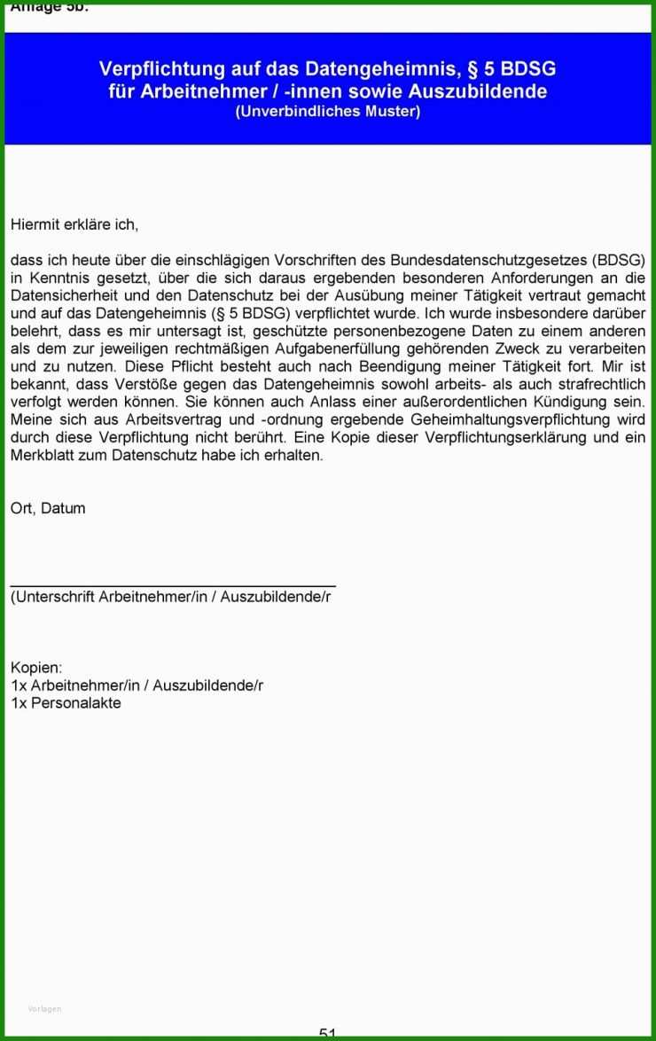 Arbeitsvertrag Datenschutz Muster