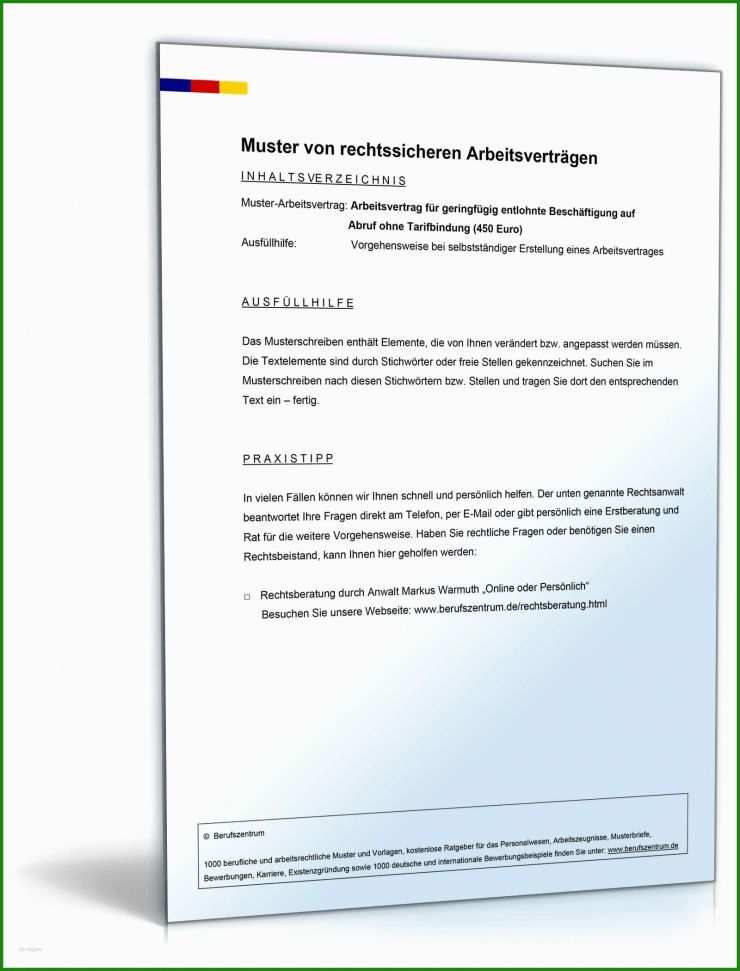 Arbeitsvertrag Für Geringfügige Beschäftigung Muster 4 Arbeitsvertrag Für Geringfügige Beschäftigung Muster