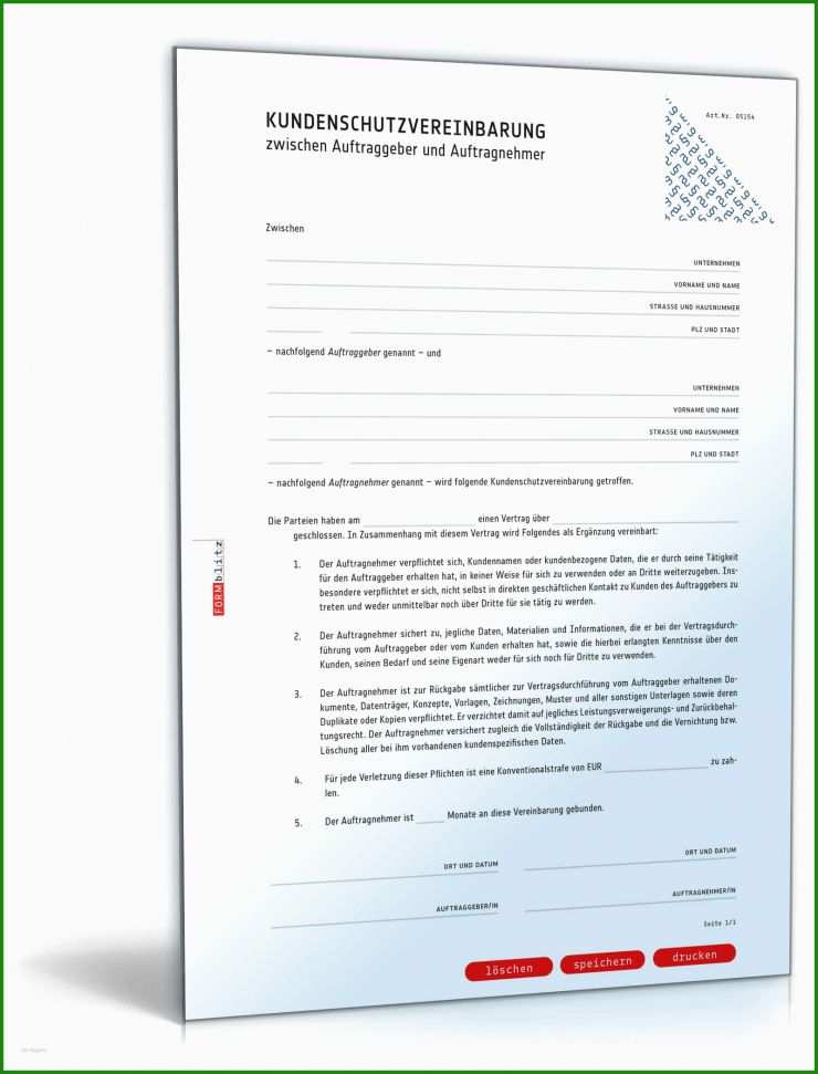 Arbeitsvertrag Kundenschutzklausel Muster