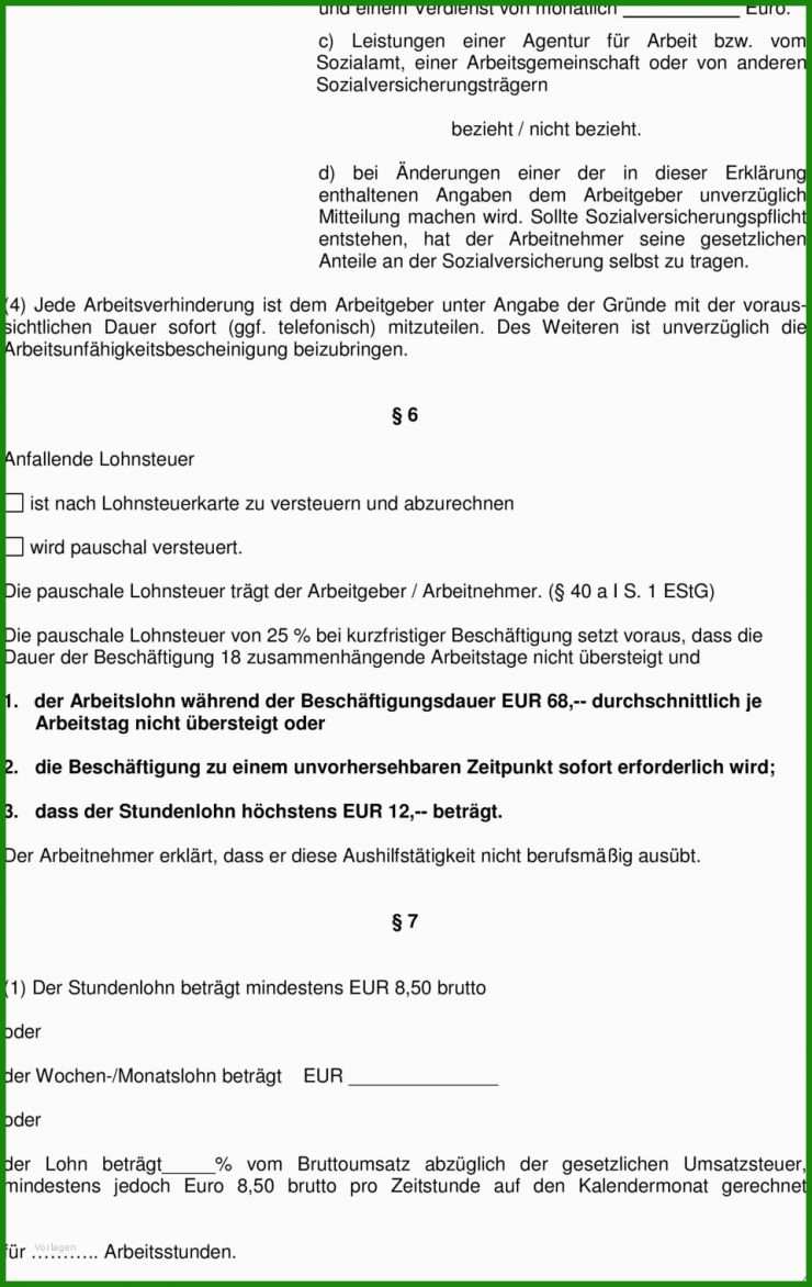 Arbeitsvertrag Kurzfristige Beschäftigung Muster 2015 1 Arbeitsvertrag Kurzfristige Beschäftigung Muster 2015