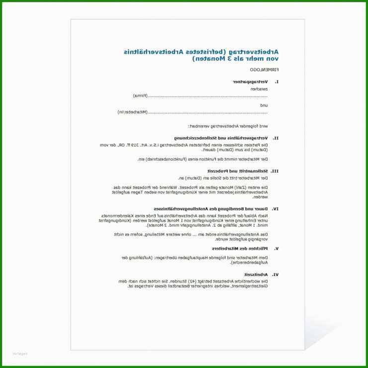 Arbeitsvertrag Minijob Muster Doc