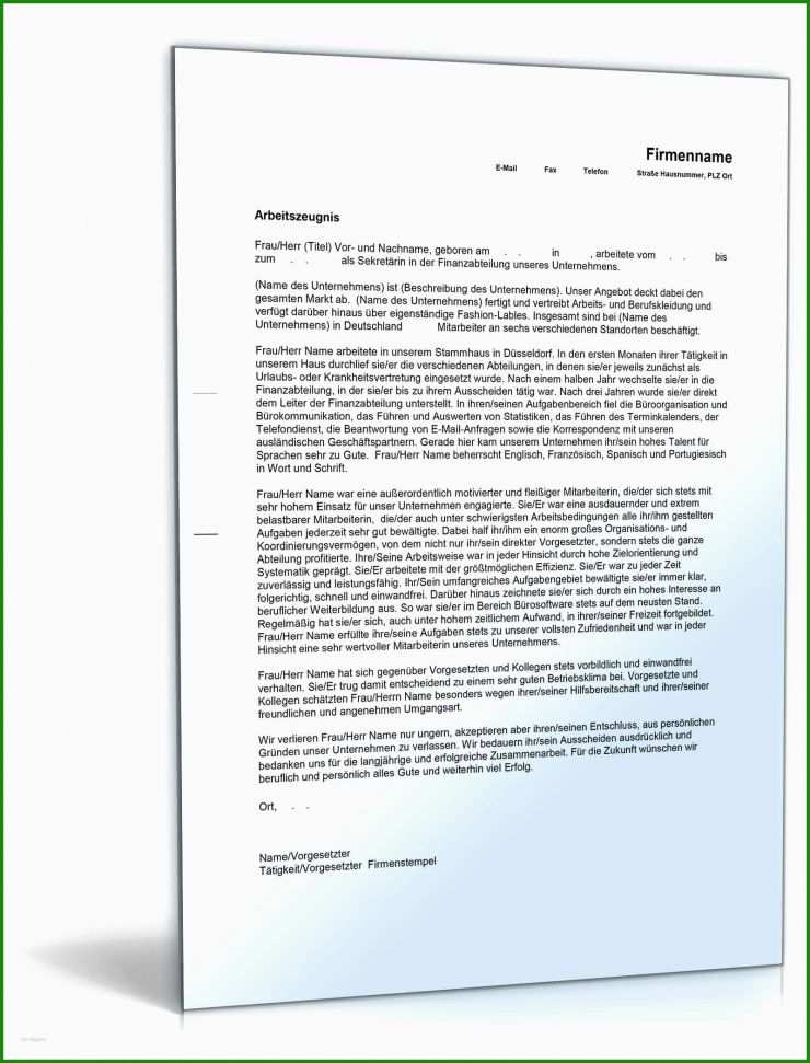 Arbeitsvertrag Muster Bürokraft