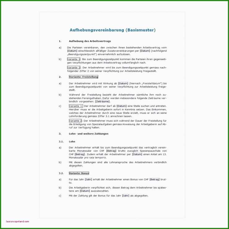 Arbeitsvertrag Muster Einfach
