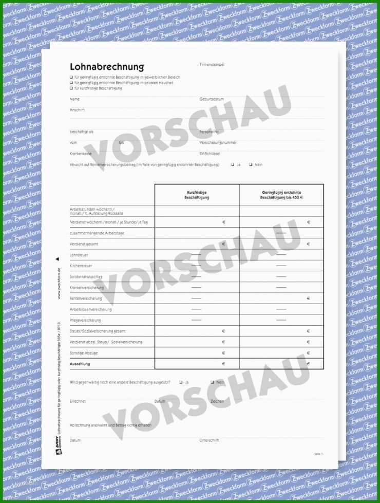 Arbeitsvertrag Muster Zweckform