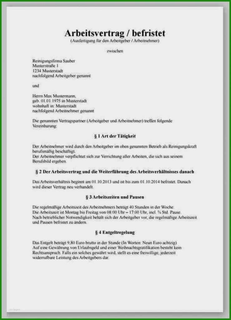 Arbeitsvertrag Pflegekraft Privathaushalt Muster