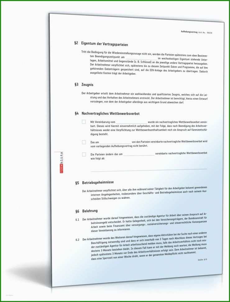 Arbeitsvertrag Verlängern Muster