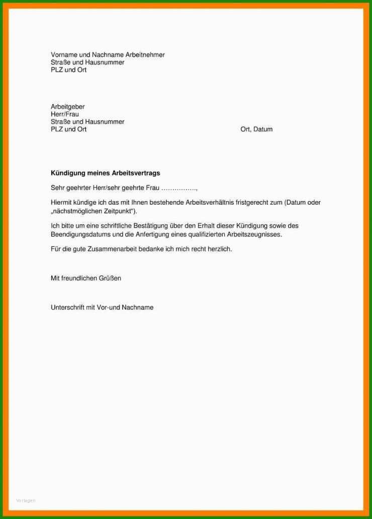 Arbeitsvertrag Vorlage Einfach