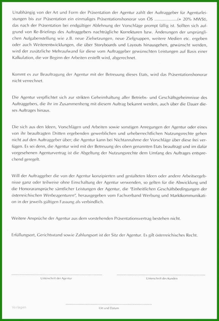 Arbeitsvertrag Werbeagentur Muster