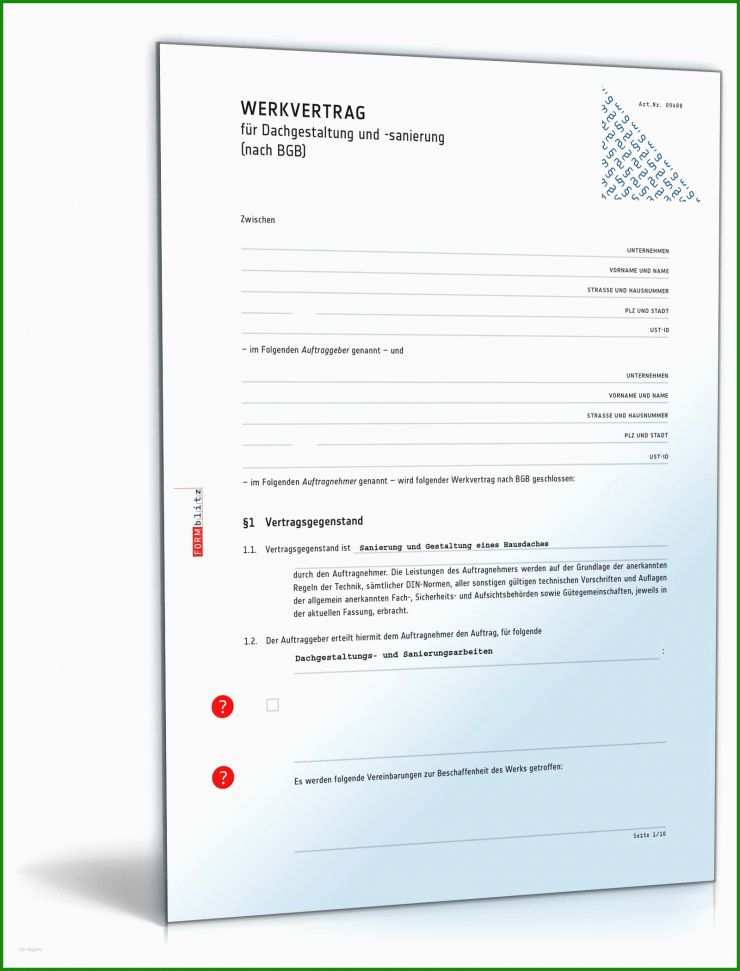 Arbeitsvertrag Werkvertrag Muster