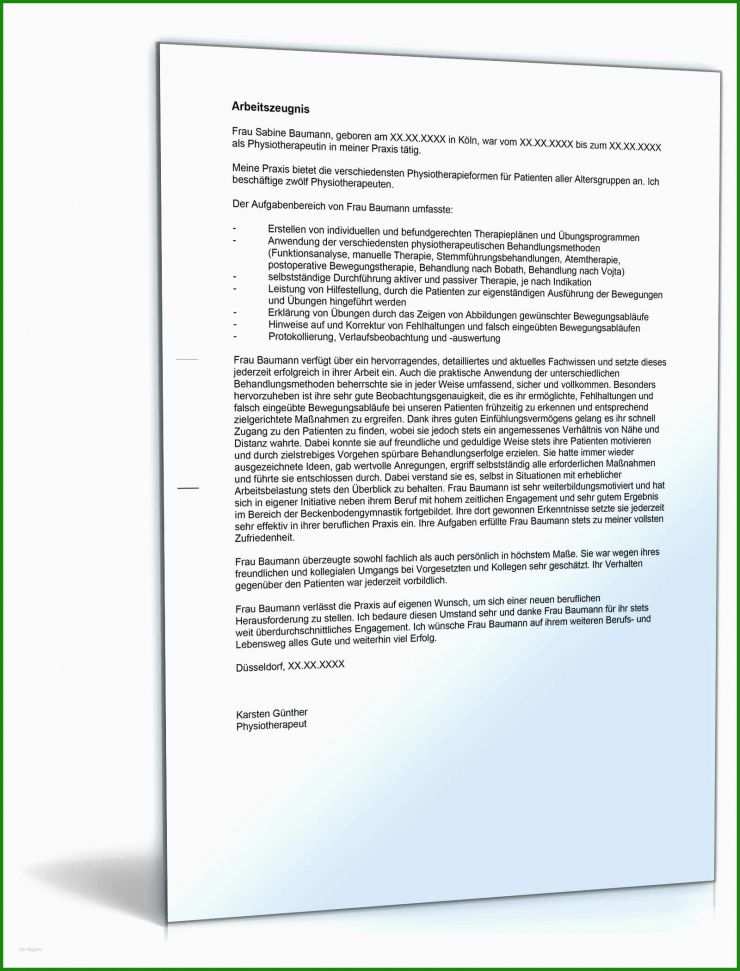 Arbeitszeugnis Controller Vorlage