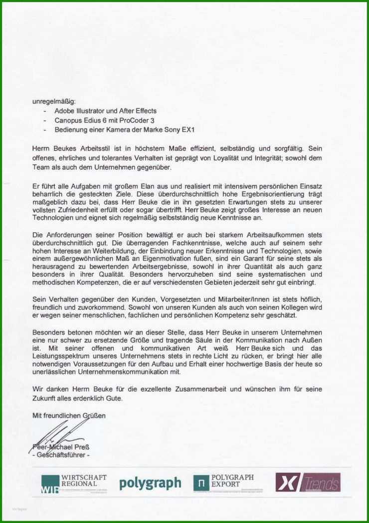 Arbeitszeugnis Geschäftsführer Muster