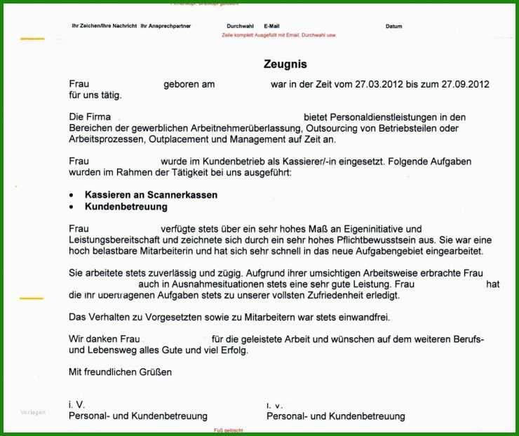 Arbeitszeugnis Leitende Position Friseur Muster