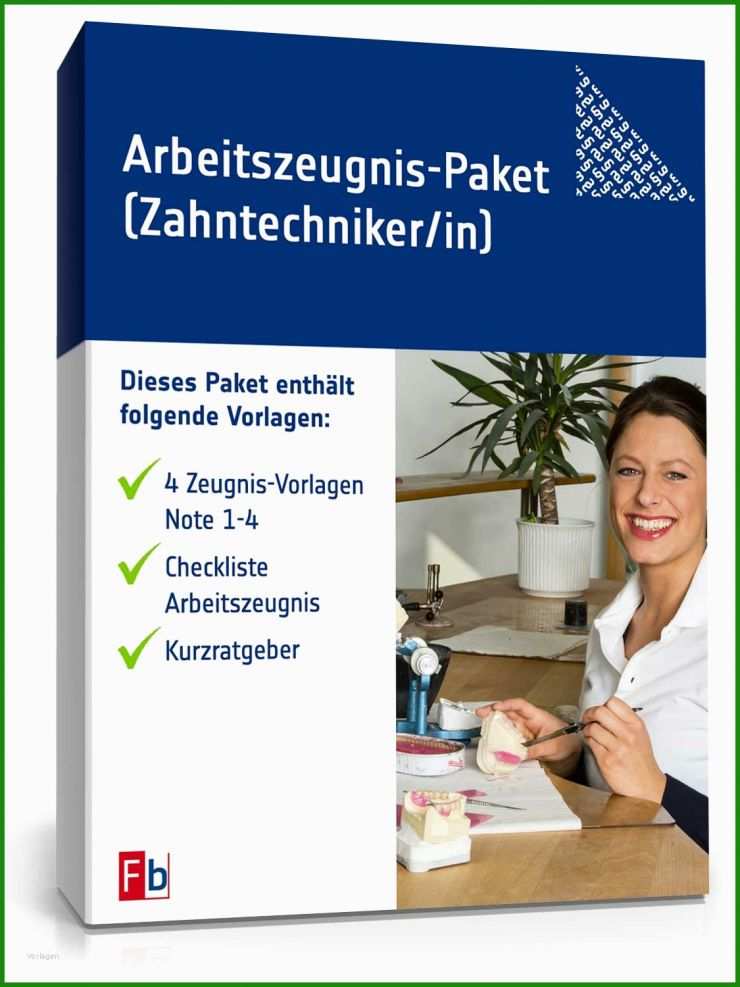 Arbeitszeugnis Muster Zahntechniker