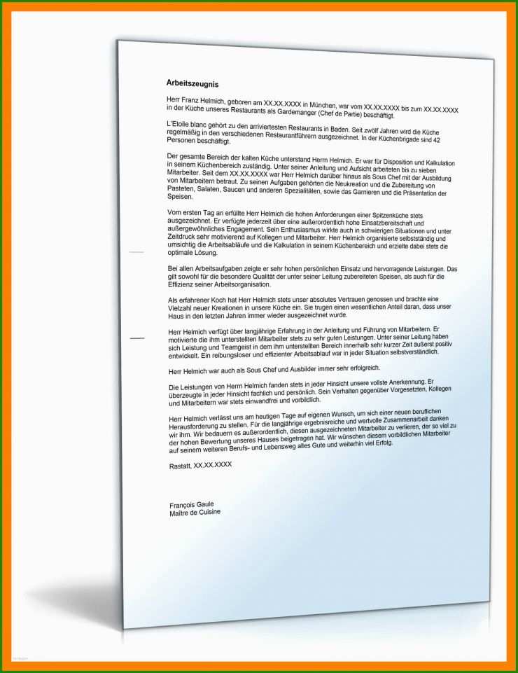 Arbeitszeugnis Note 3 Muster Kostenlos