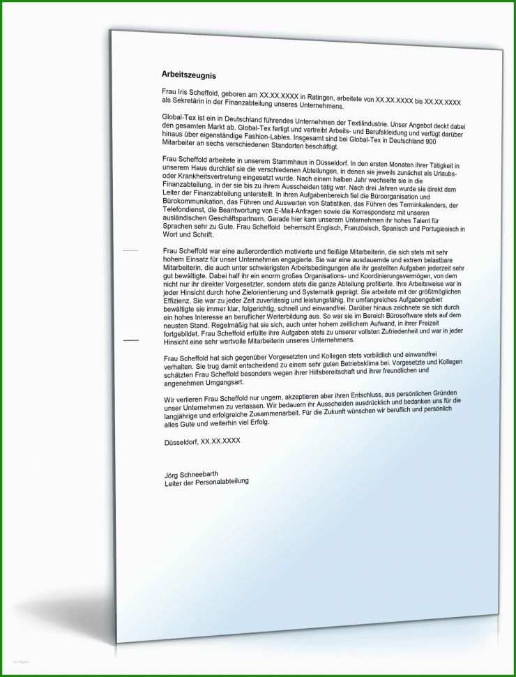 Arbeitszeugnis Sehr Gut Muster 6 Arbeitszeugnis Sehr Gut Muster