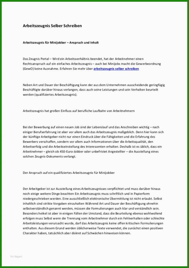 Arbeitszeugnis Verlangen Vorlage