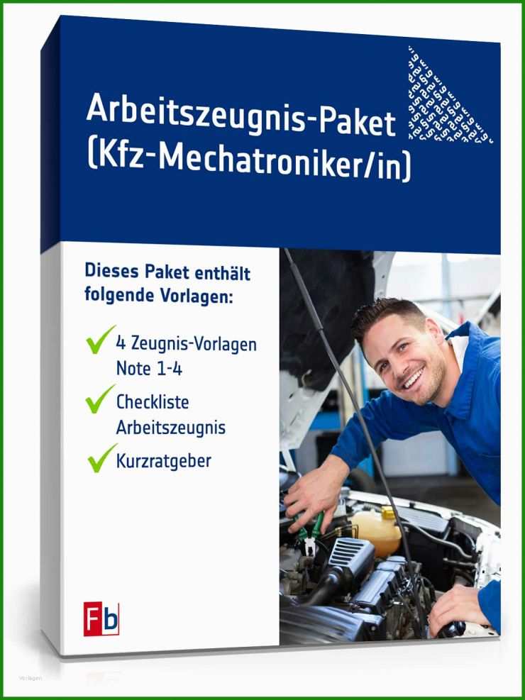 Arbeitszeugnis Vorlage Kfz-mechaniker