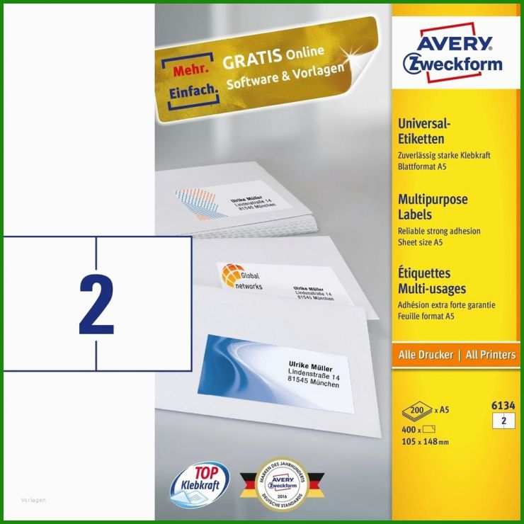 Avery Zweckform Etiketten Vorlage 4781
