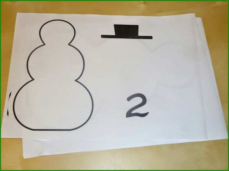 Basteln Schneemann Vorlage