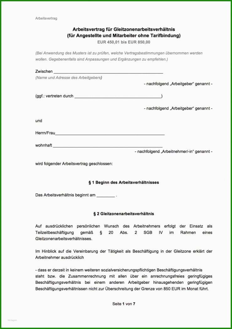 Befristeter Arbeitsvertrag Verlängern Vorlage