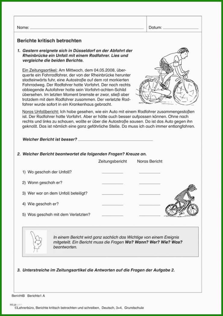 Bericht 6. Klasse Realschule Muster