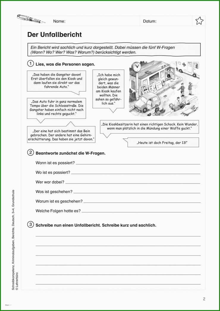 Bericht Vorlage Schule