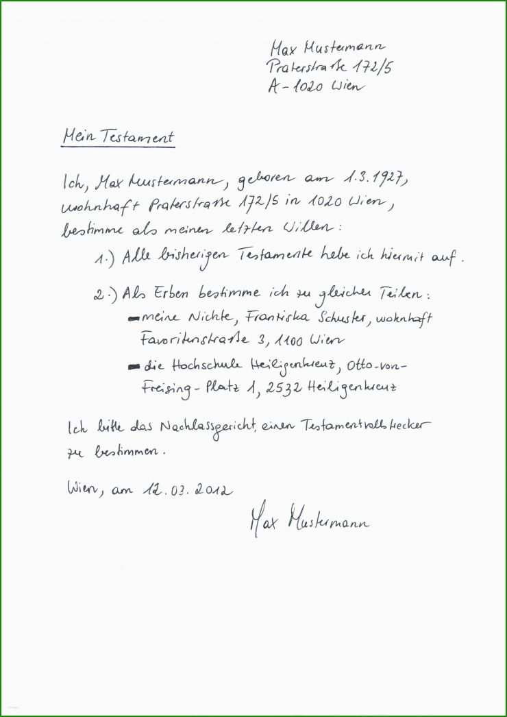 Berliner Testament Muster Kostenlos Download