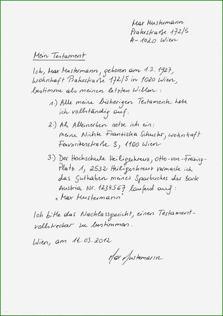 Berliner Testament Ohne Kinder Muster
