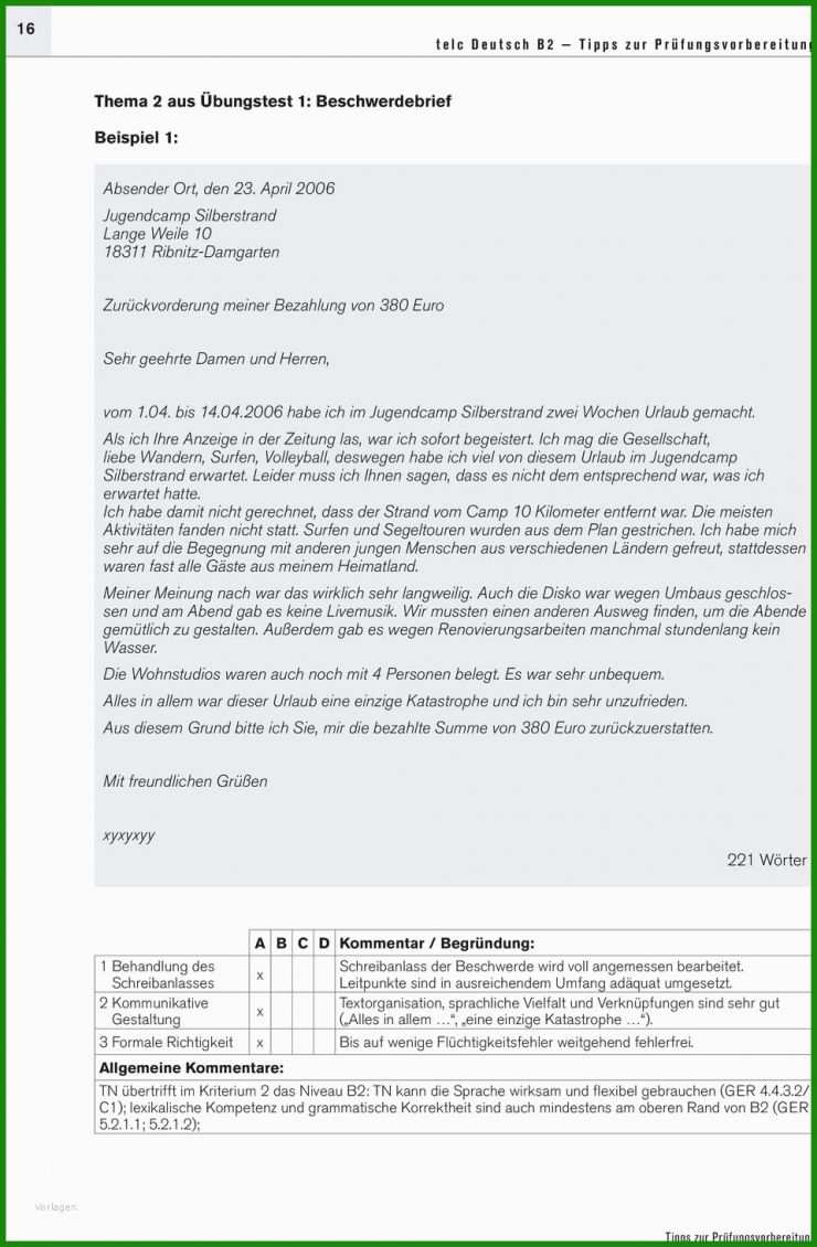 Beschwerde Brief Vorlage 6 Beschwerde Brief Vorlage