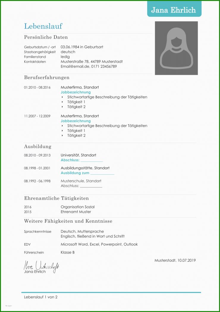 Bewerbung Für Praktikum Vorlage Kostenlos