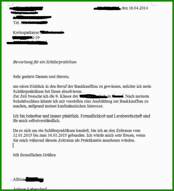 Bewerbung Praktikum Erzieher Muster