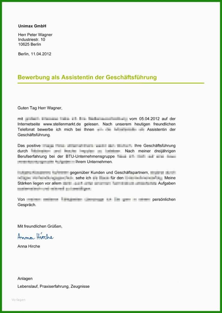 Bewerbung Praktikum Fachinformatiker Systemintegration Muster