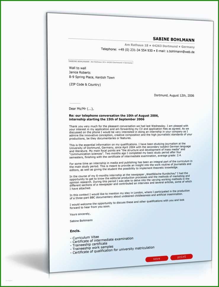 Bewerbung Praktikum Hotel Vorlage