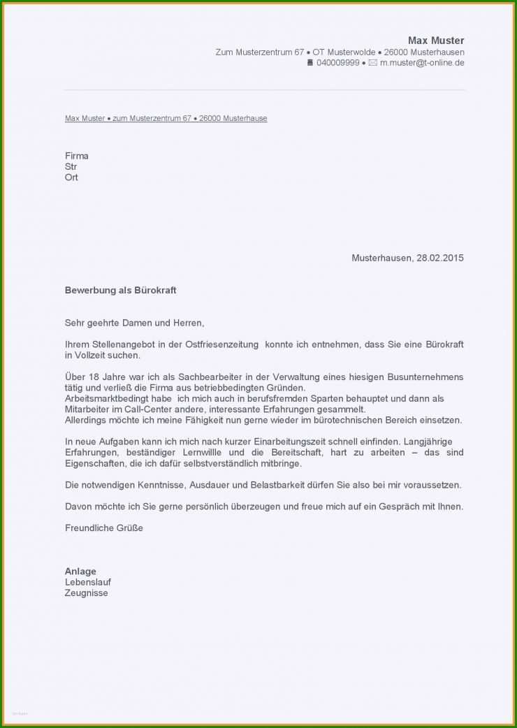 Bewerbung Praktikum Kindergarten Vorlage