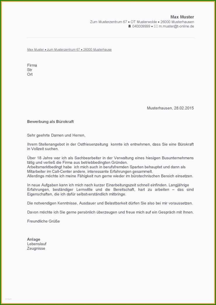 Bewerbung Praktikum Rechtsanwalt Muster