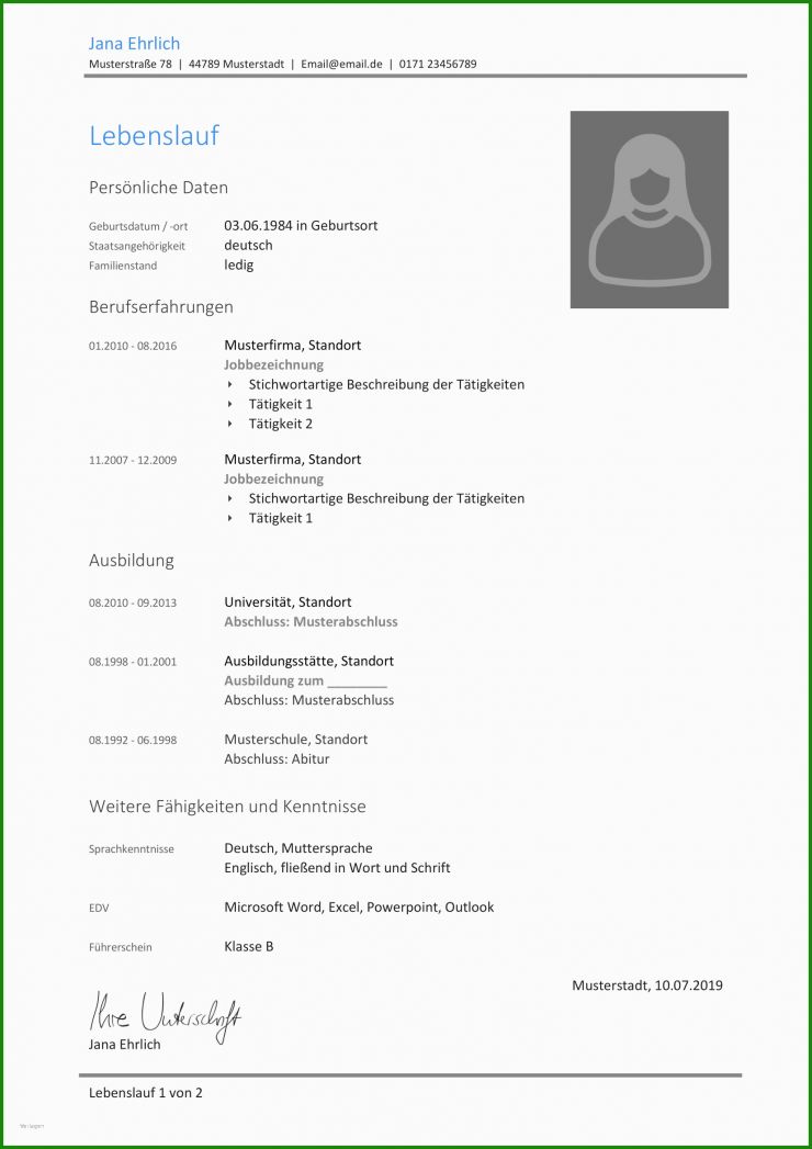 Bewerbung Praktikum Vorlagen
